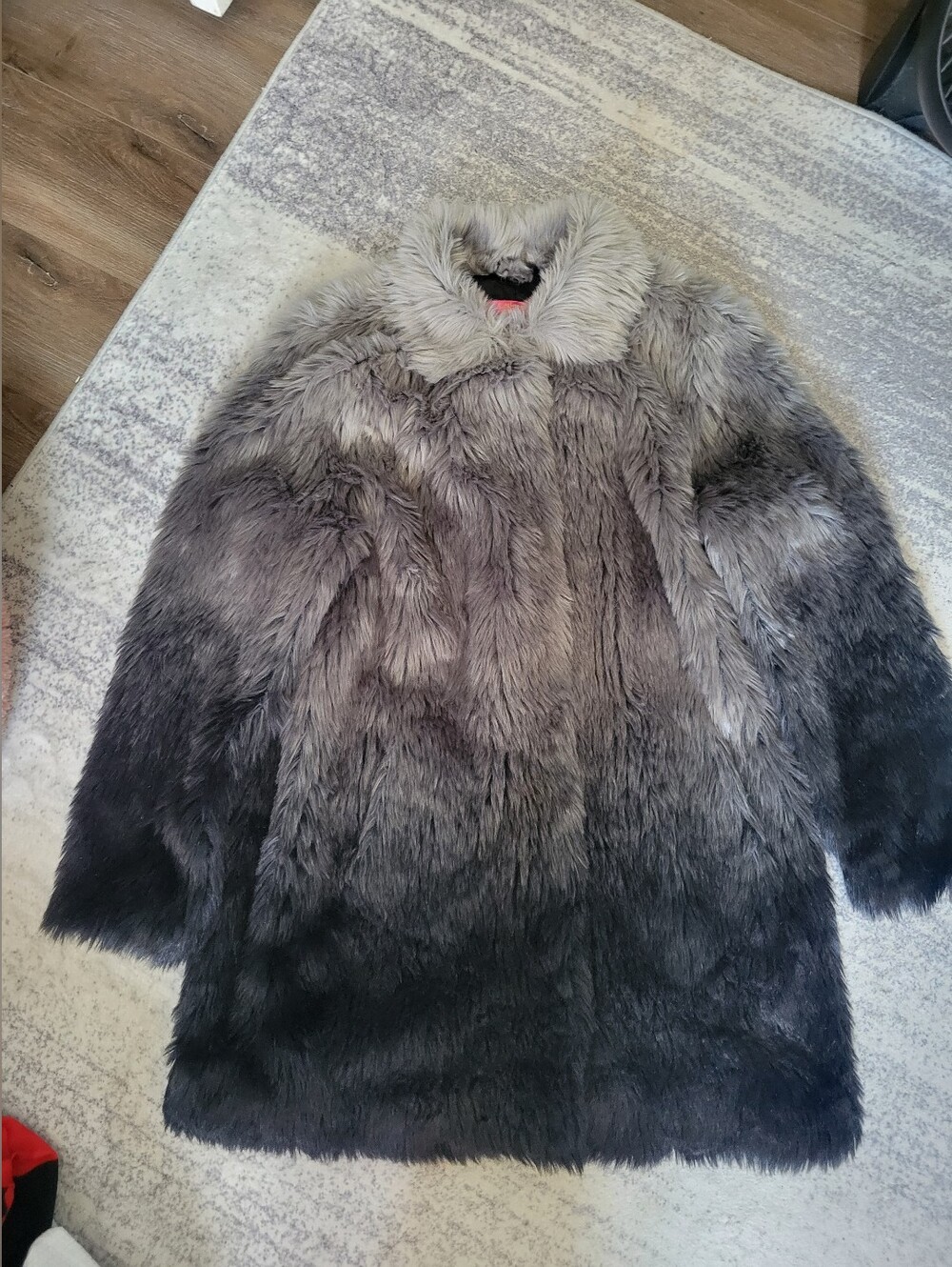 Catherine Malandrino Grey Faux Fur Jacket